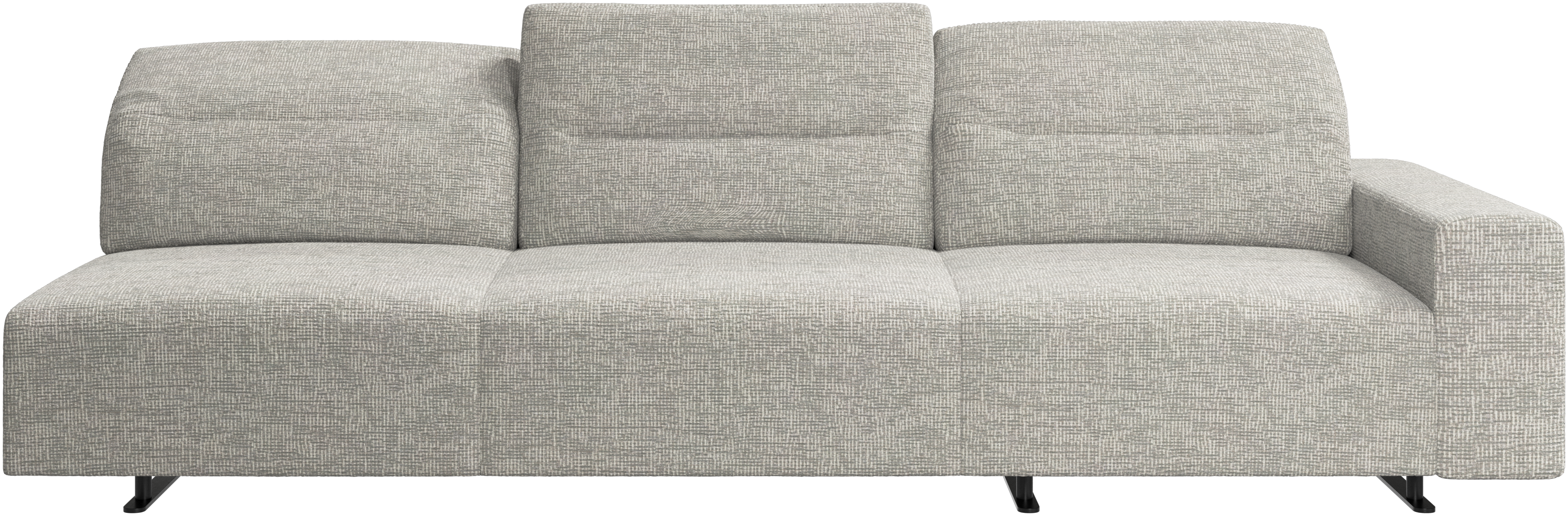Hampton sofa with adjustable back and storage on the right side